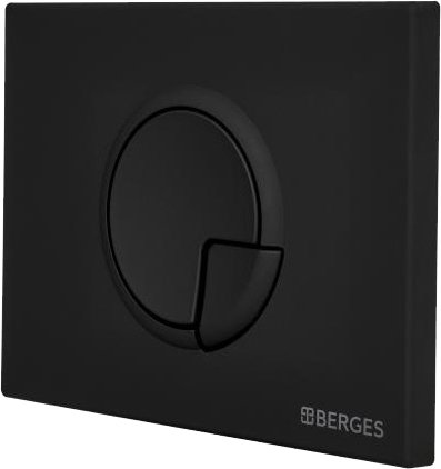 Кнопка смыва Berges Wasserhaus Novum R5 чёрный, матовый