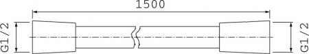 Душевой шланг Omnires SILVER-X150 150 см, серебристый