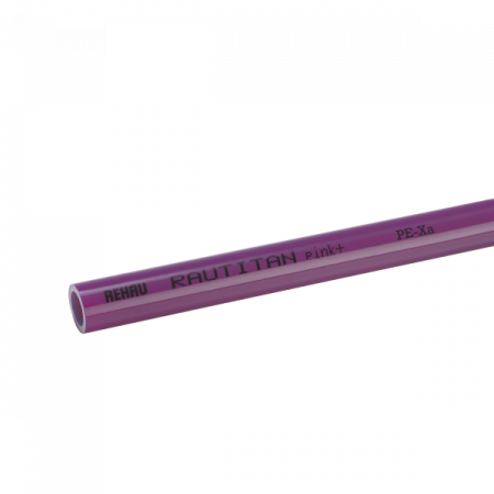 Труба из сшитого полиэтилена универсальная Рехау Rautitan Pink+ 63 х 8.7 мм (6 м), стоимость за штангу