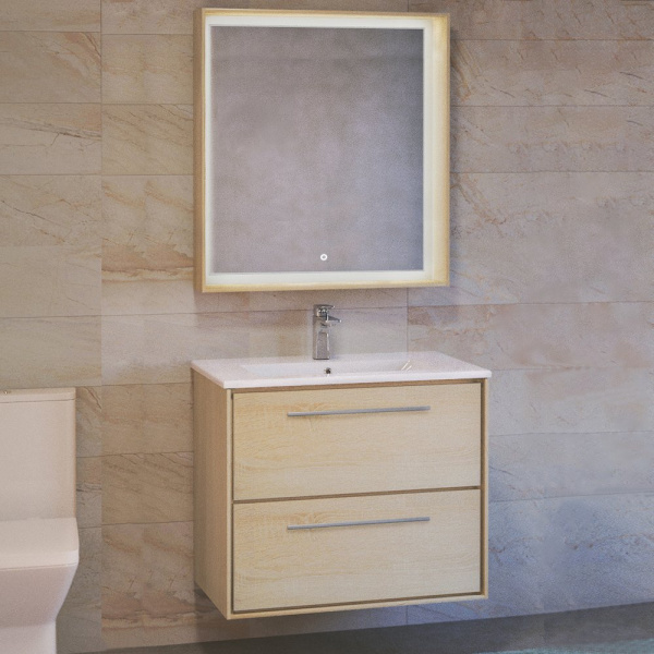 Мебель для ванной Raval Frame 75 дуб сонома, подвесная